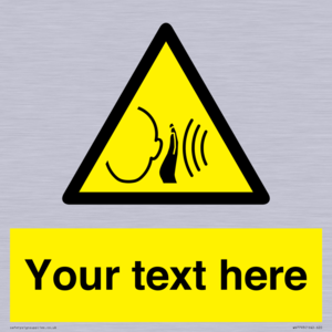 Custom warning sudden loud noise